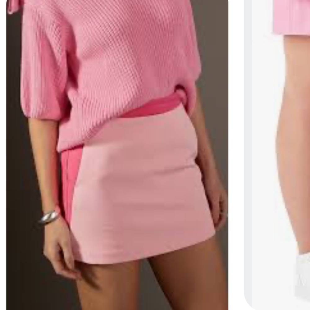 English Factory Pink ColorBlock High Rise Skort - Picture 11 of 11